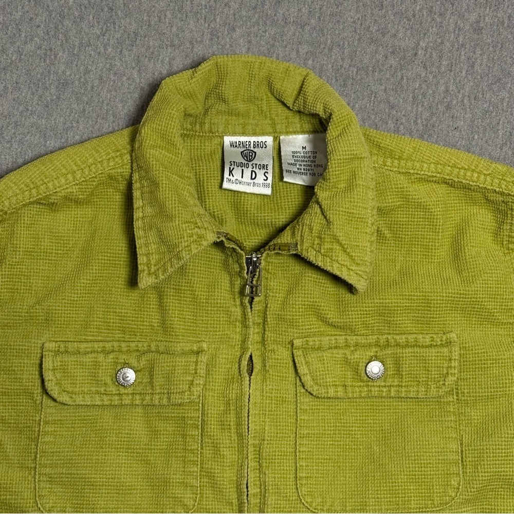 Vintage 1998 Warner Bros. Scooby-Doo Textured Zip Up Jacket Kids Size Medium M - Picture 3 of 9